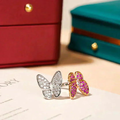 [basloveJW]TWIN BUTTERFLY DIAMOND RING