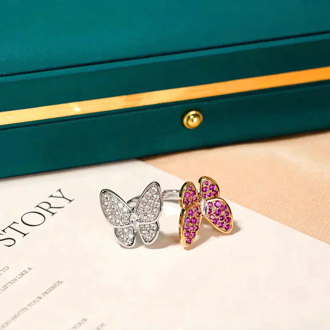 [basloveJW]TWIN BUTTERFLY DIAMOND RING