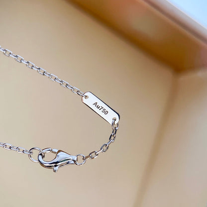 [basloveJW]CLOVER DIAMOND NECKLACE SILVER