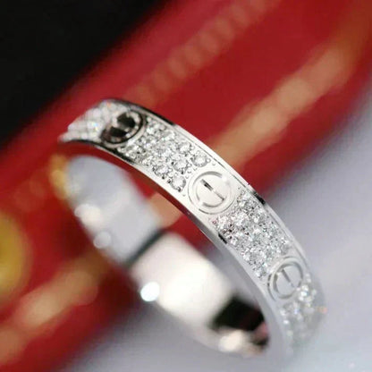 [basloveJW]LOVE RING 3.6MM DIAMOND PAVED