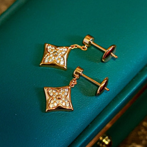 [Basjewels]STAR DIAMONDS EARRINGS GOLD