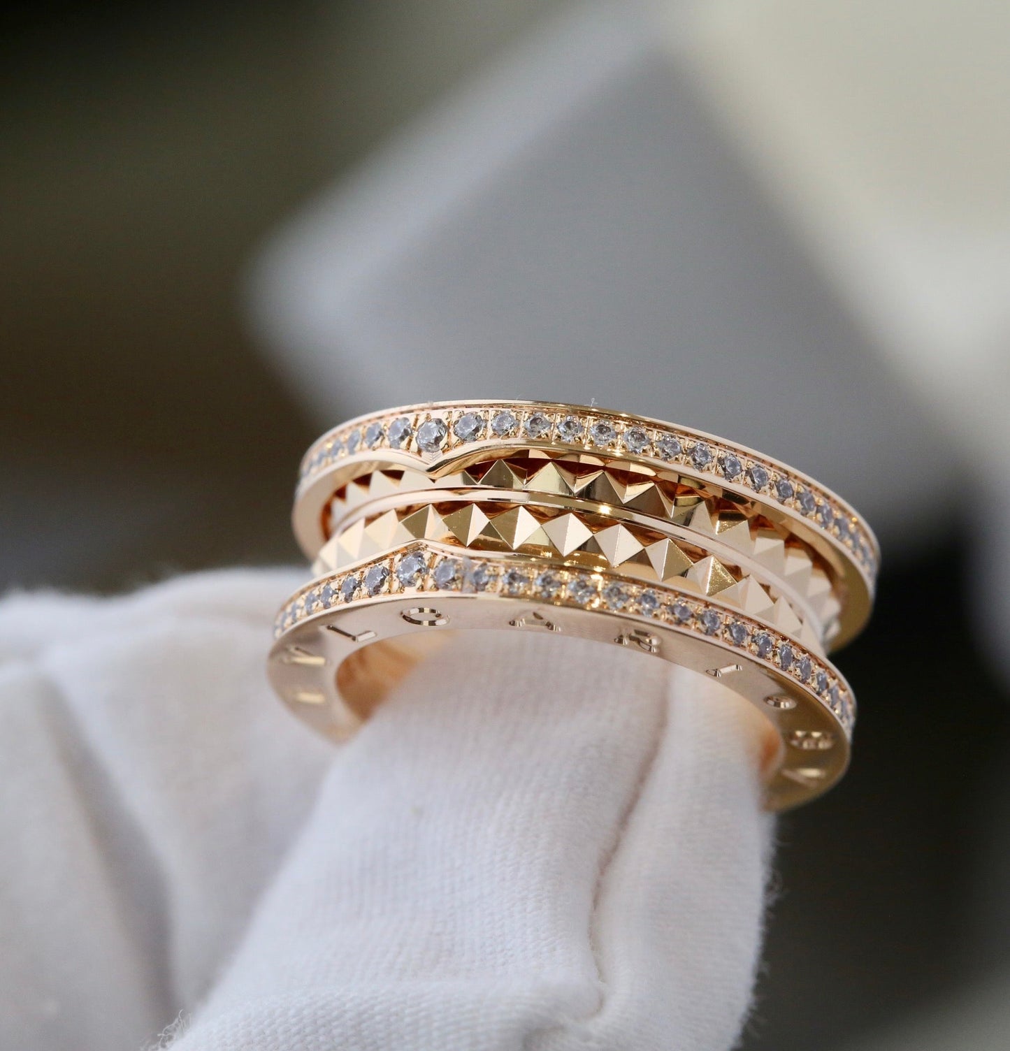 [Basjewels]ZERO 1 PINK GOLD DIAMOND RING