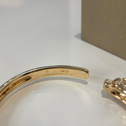 [basloveJW]PANTHERE GOLD DIAMOND OPEN BRACELET