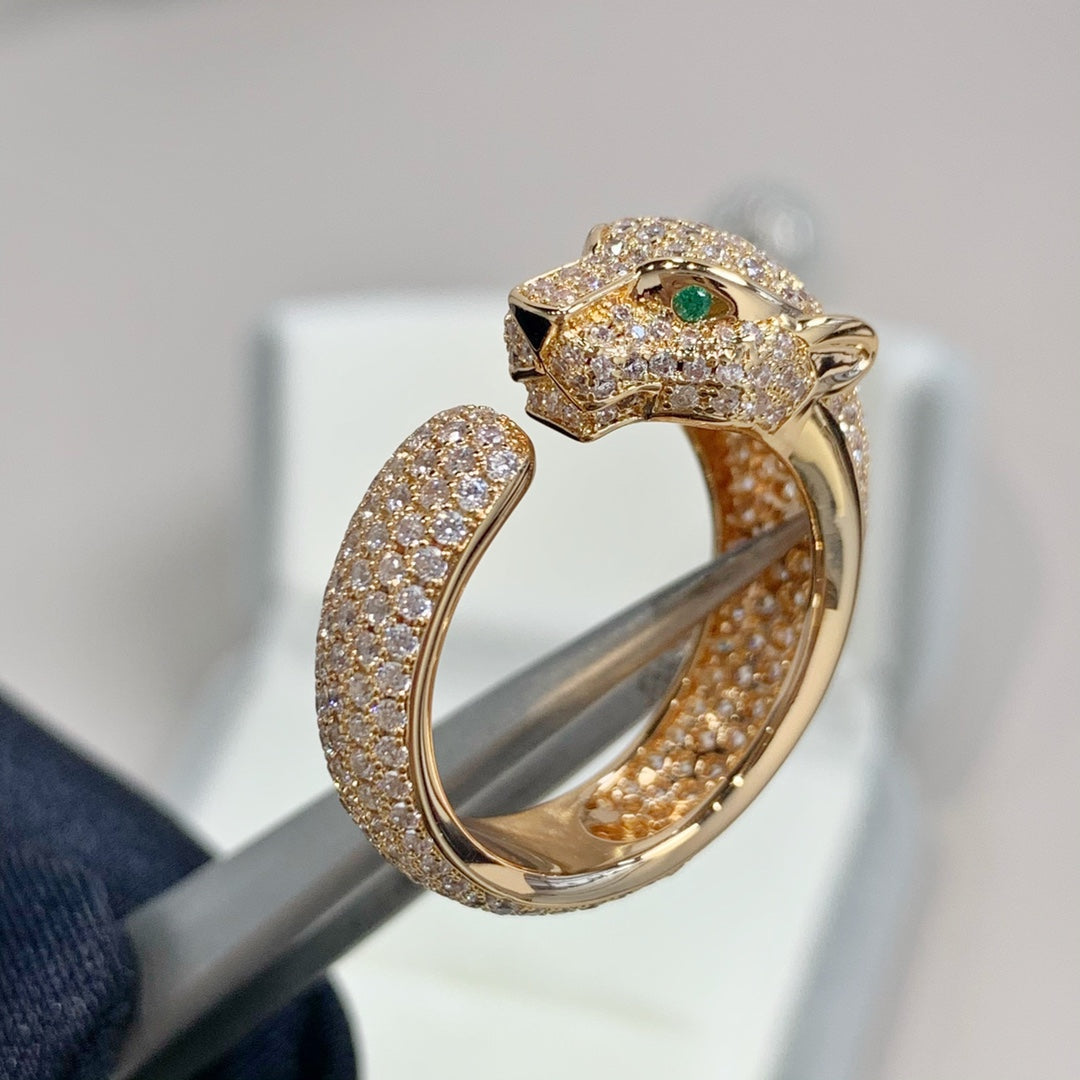 [basloveJW]PANTHERE PINK GOLD DIAMOND RING