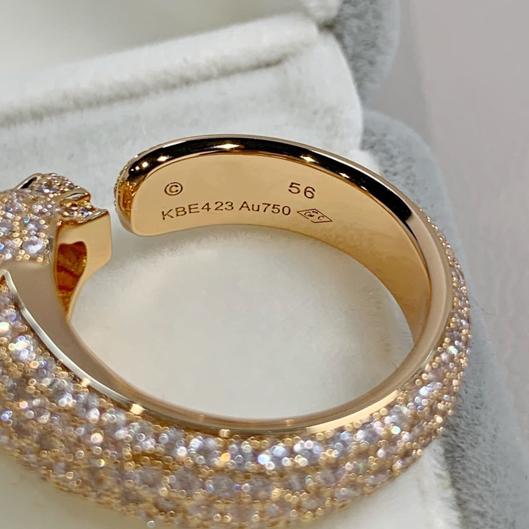 [basloveJW]PANTHERE PINK GOLD DIAMOND RING