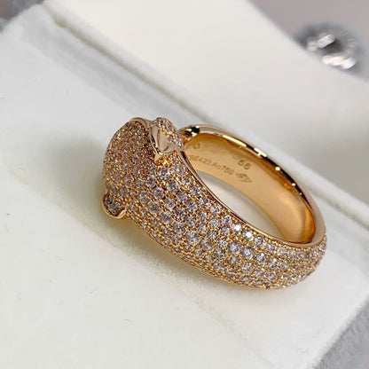 [basloveJW]PANTHERE PINK GOLD DIAMOND RING