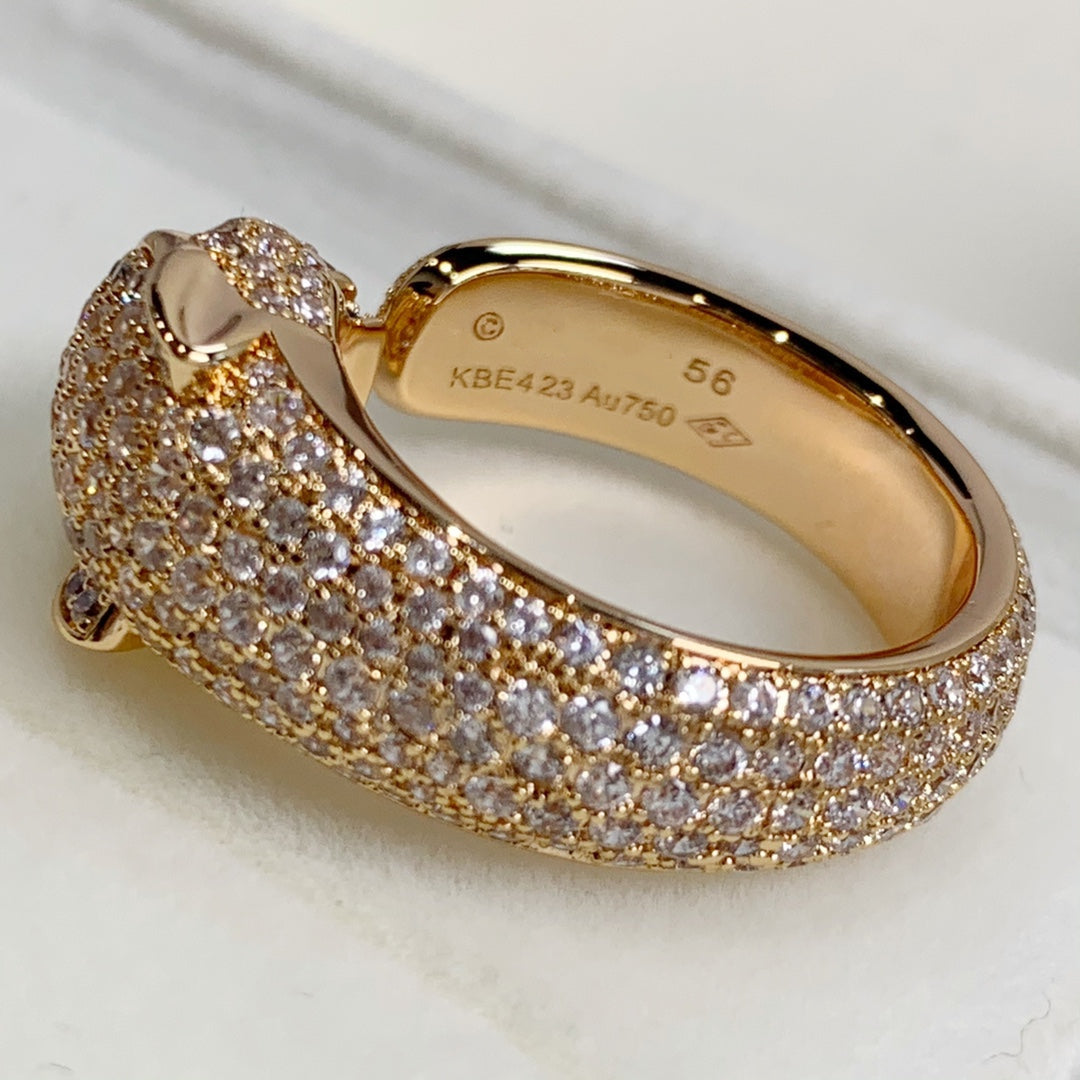 [basloveJW]PANTHERE PINK GOLD DIAMOND RING