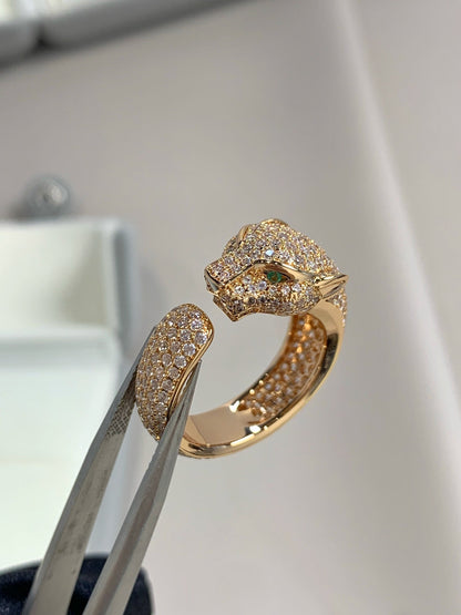 [basloveJW]PANTHERE PINK GOLD DIAMOND RING