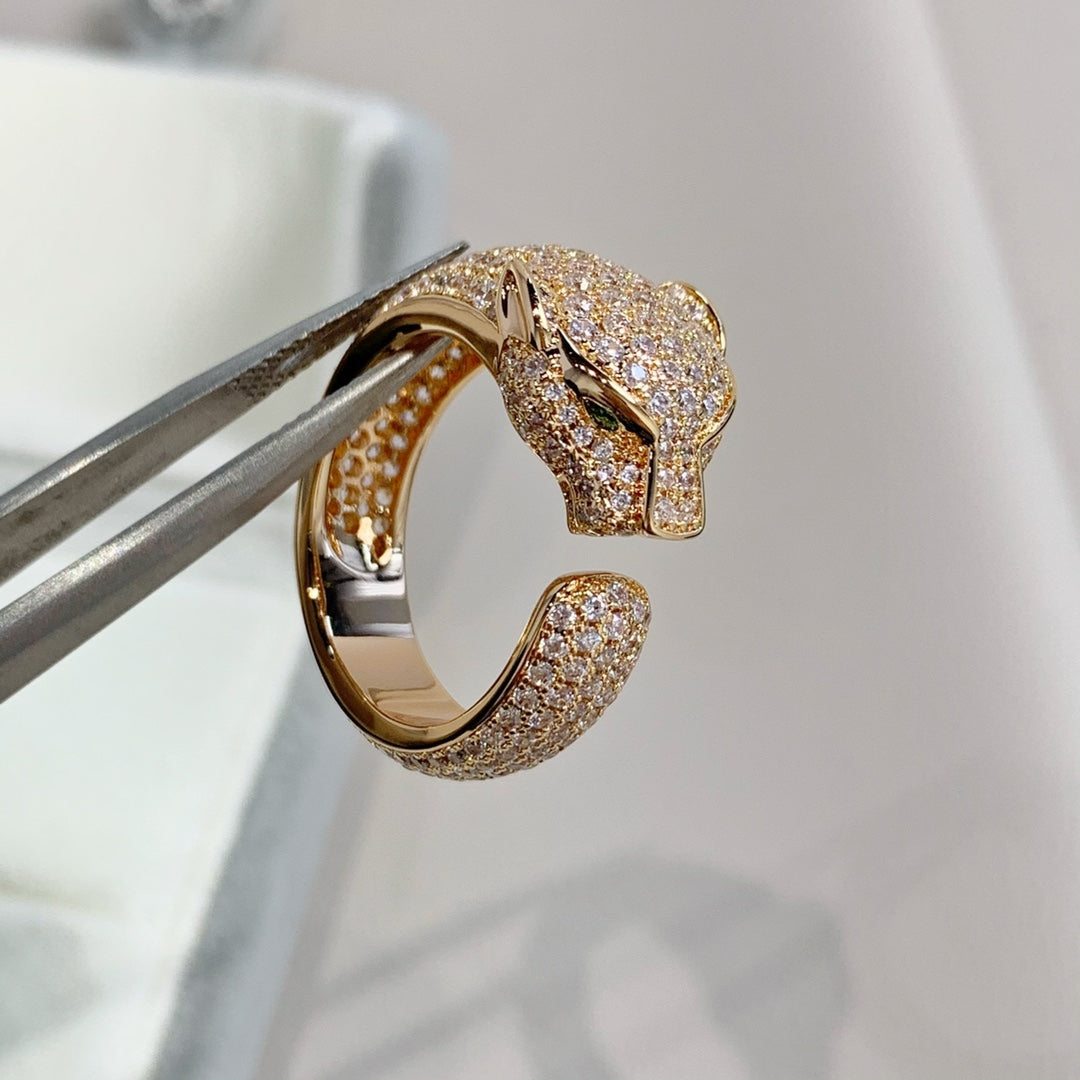 [basloveJW]PANTHERE PINK GOLD DIAMOND RING