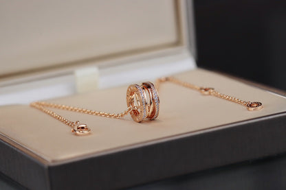 [Basjewels]ZERO 1 PINK GOLD NECKLACE