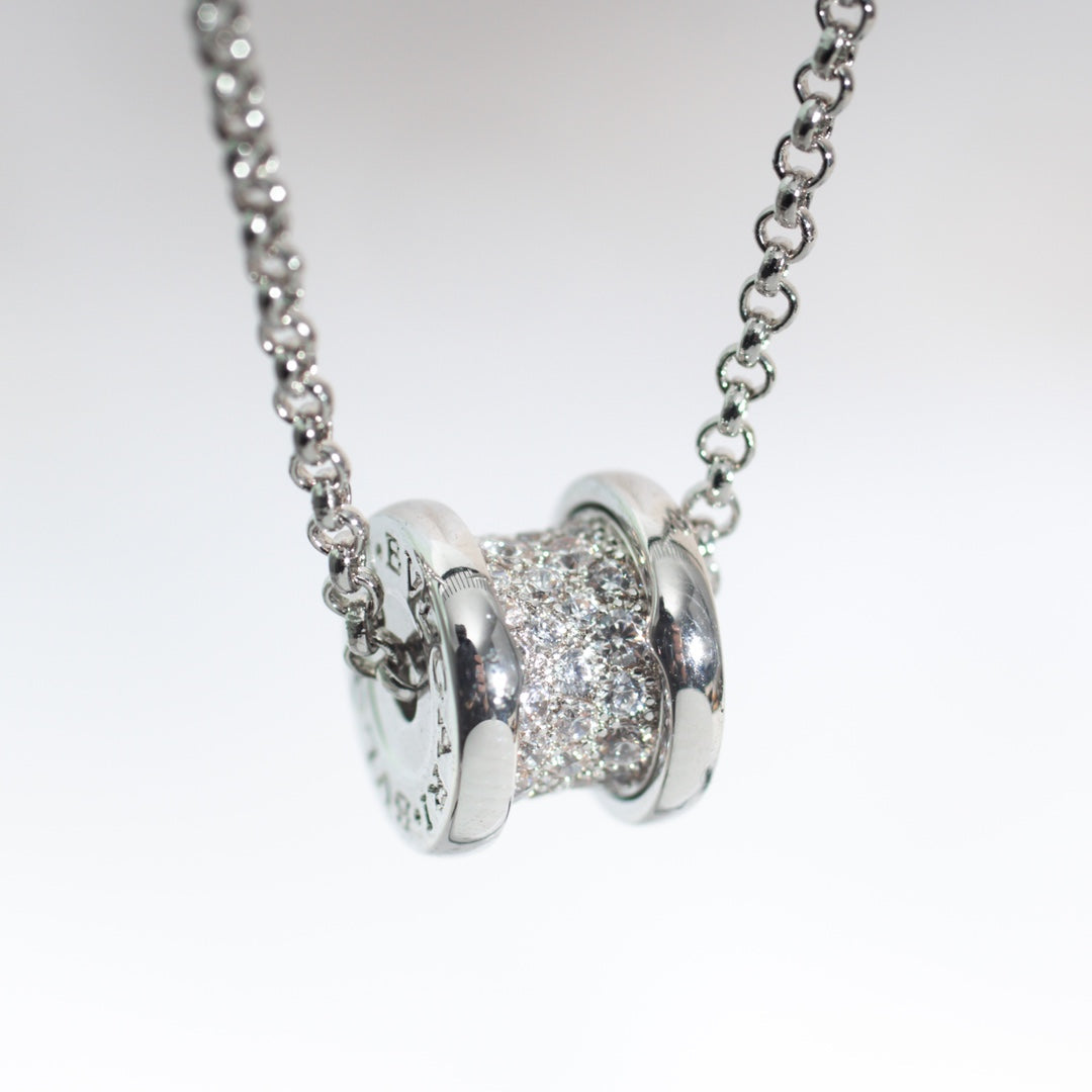 [Basjewels]ZERO 1 SILVER DIAMOND NECKLACE