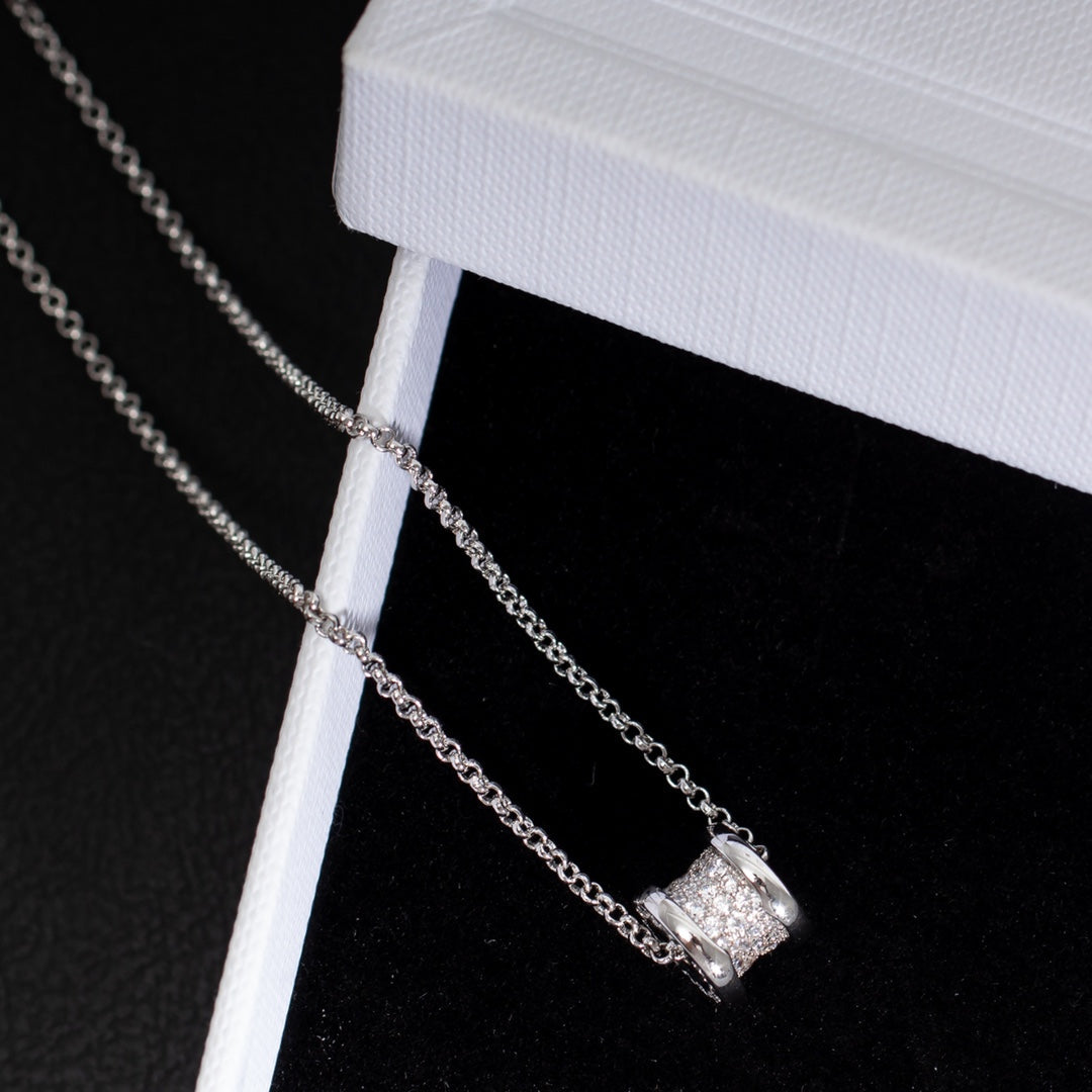 [Basjewels]ZERO 1 SILVER DIAMOND NECKLACE