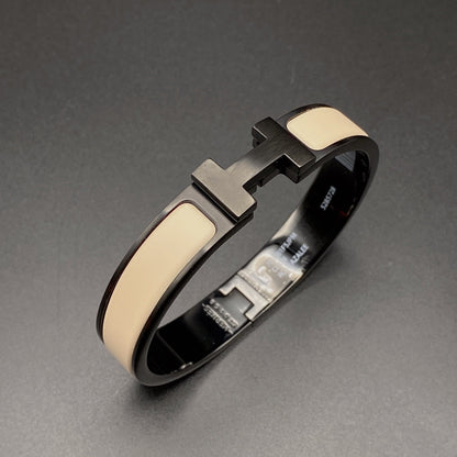 [Basjewels]HM BRACELET 12MM BLACK BEIGE CERAMIC