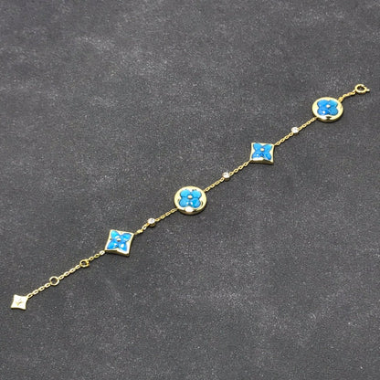 [Basjewels]STAR AND SUN TURQUOISE 4 MOTIFS 3 DIAMONDS