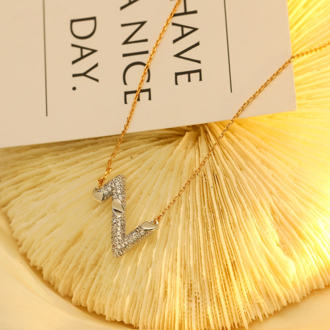 [Basjewels]VOLT SILVER DIAMOND PEDANT NECKLACE