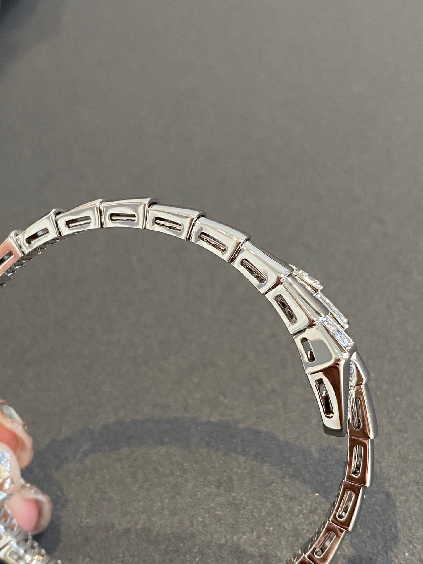 [Basjewels]SERPENTI BRACELET DIAMONDS SILVER