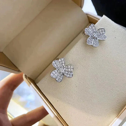 [basloveJW]CLOVER COMOS DIAMOND EARRINGS SILVER