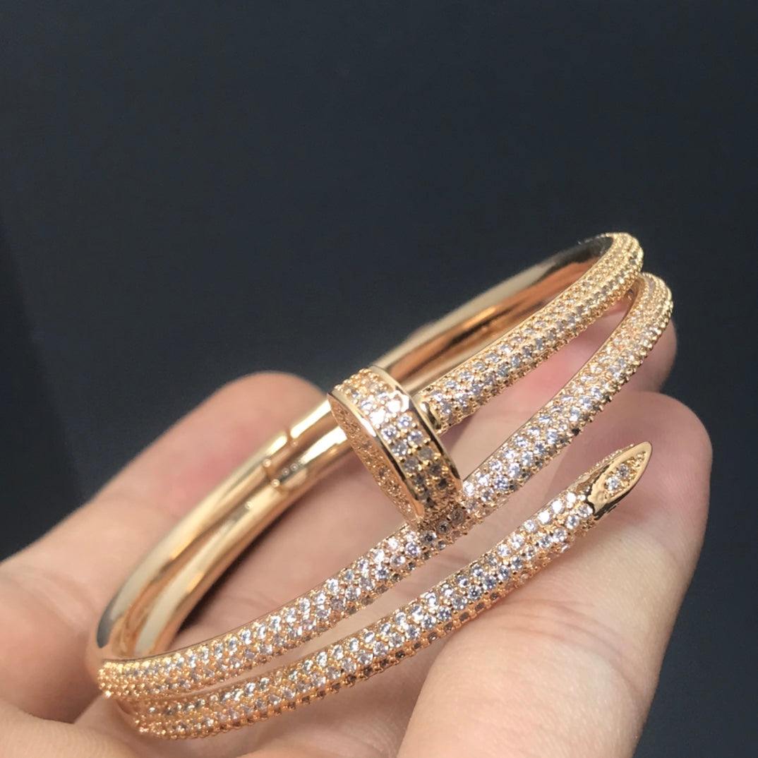 [Basjewels]JUSTE BRACELET 3.5MM DOUBLE ROWS DIAMOND