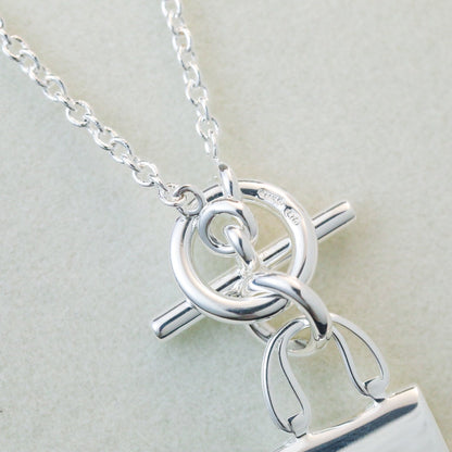 [Basjewels]POP H PEDANT SILVER NECKLACE