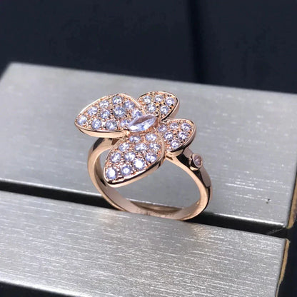 [basloveJW]BUTTERFLY PINK GOLD DIAMOND RING