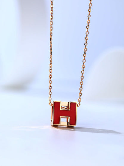 [Basjewels]HM CAGE PINK GOLD NECKLACE