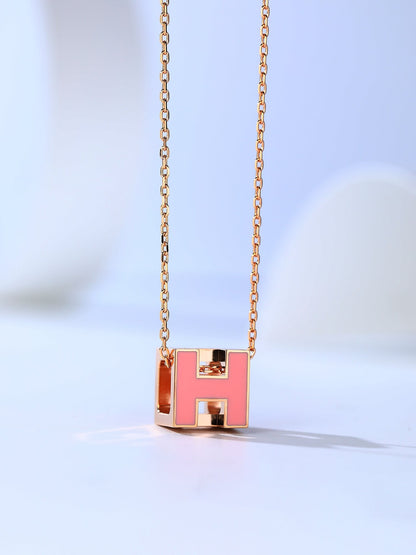 [Basjewels]HM CAGE PINK GOLD NECKLACE