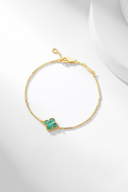 [basloveJW]CLOVER BRACELET MALACHITE 1 MOTIF