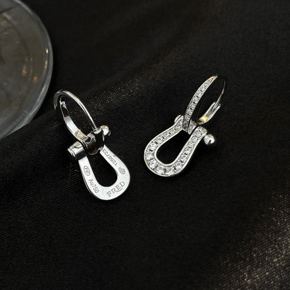 [Basjewels]FORCE 10 FULL DIAMOND DROP EARRINGS MEDIUM MODEL