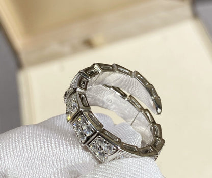 [Basjewels]SERPENTI RING SILVER DIAMOND PAVED