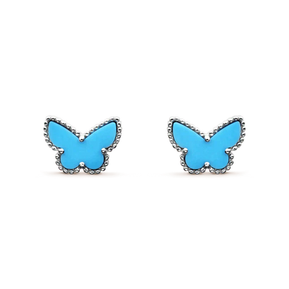 [basloveJW]BUTTERFLY TURQUOISE EARRINGS SILVER