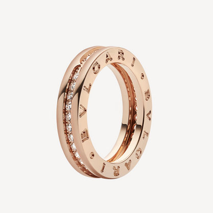 [Basjewels]ZERO 1 ONE-BAND PAVED DIAMONDS ON THE SPIRAL RING