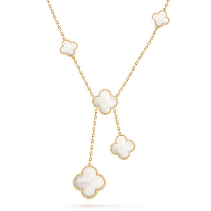 [basloveJW]CLOVER MOTHER OF PEARL NECKLACE 6 MOTIF