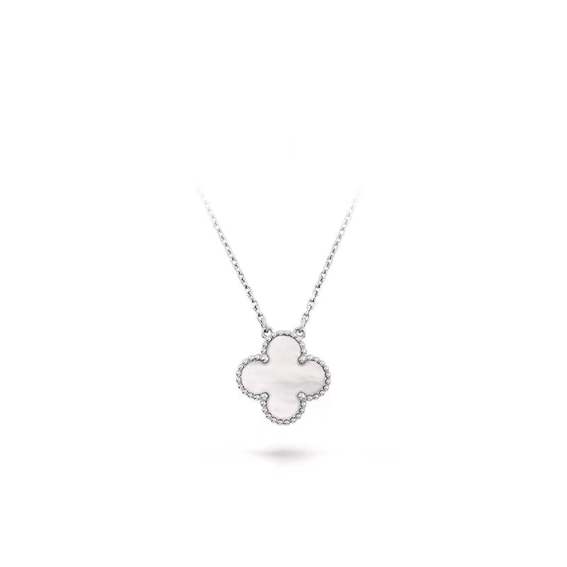 [basloveJW]CLOVER 15MM WHITE MOP NECKLACE