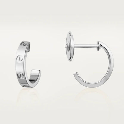 [basloveJW]LOVE EARRINGS 2.65MM SILVER