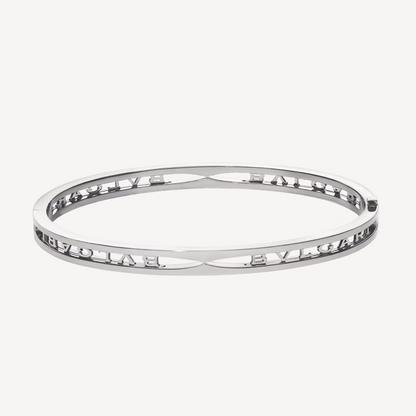 [Basjewels]ZERO 1 SPIRAL LOGO SILVER BRACELET