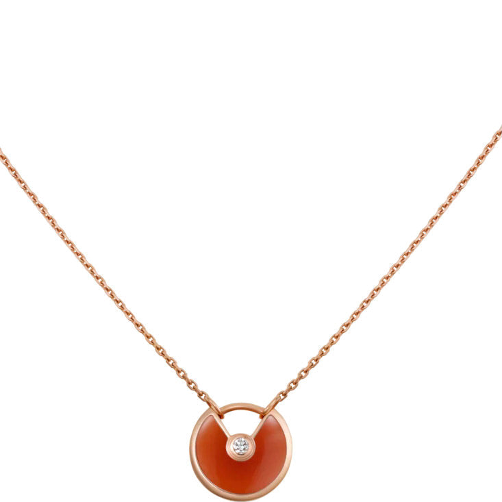 [basloveJW]AMULETTE GOLD CARNELIAN ONYX NECKLACE