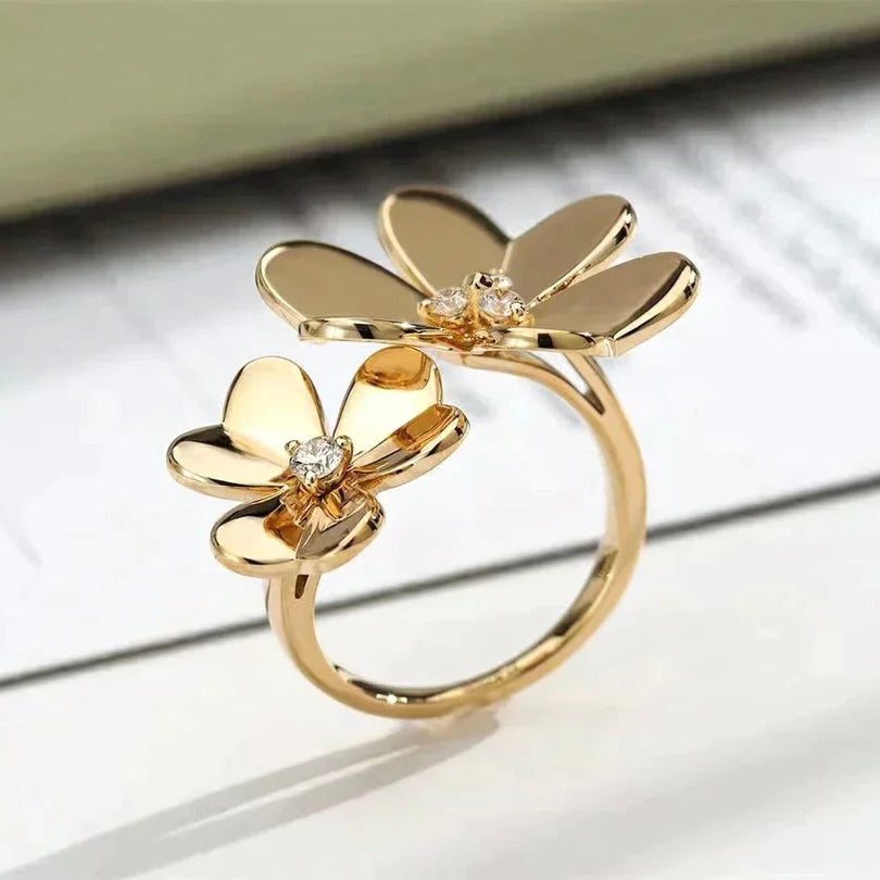 [basloveJW]CLOVER COMOS GOLD DIAMOND RING