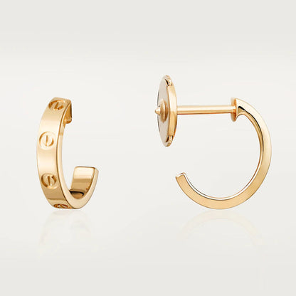 [basloveJW]LOVE EARRINGS 2.65MM PINK GOLD