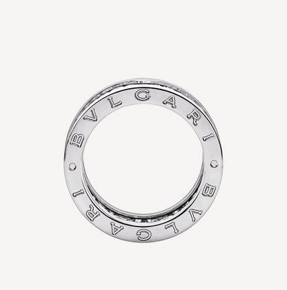 [Basjewels]ZERO 1 WITH PAVED DIAMONDS ON THE SPIRAL RING