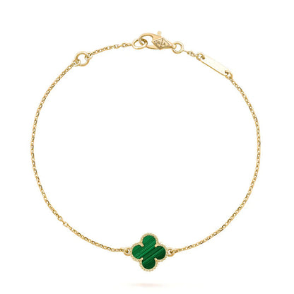 [basloveJW]CLOVER BRACELET MALACHITE 1 MOTIF