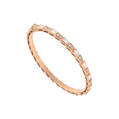 [Basjewels]SERPENTI BRACELET PINK GOLD MOP DIAMOND