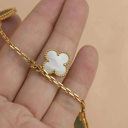 [basloveJW]LUCKY SPRING 5 MOTIF GOLD BRACELET