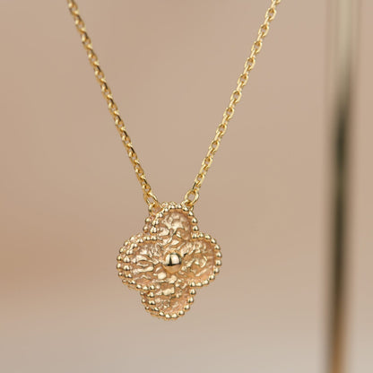 [basloveJW]CLOVER 15MM  BRONZING NECKLACE