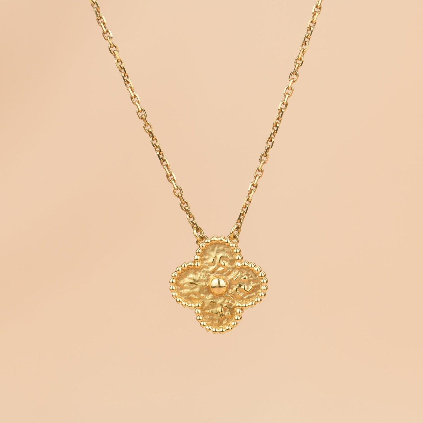 [basloveJW]CLOVER 15MM  BRONZING NECKLACE