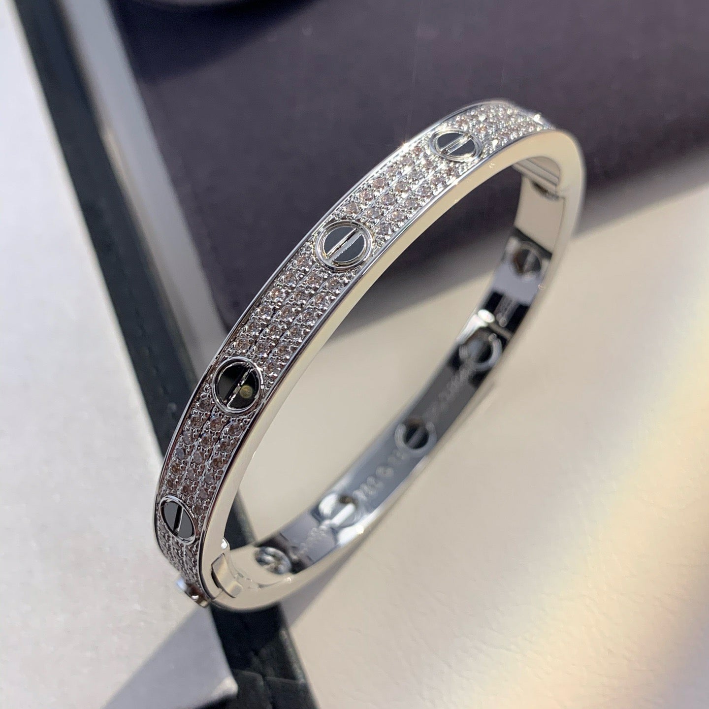 [basloveJW]LOVE BRACELET 6.1MM DIAMOND-PAVED CERAMIC