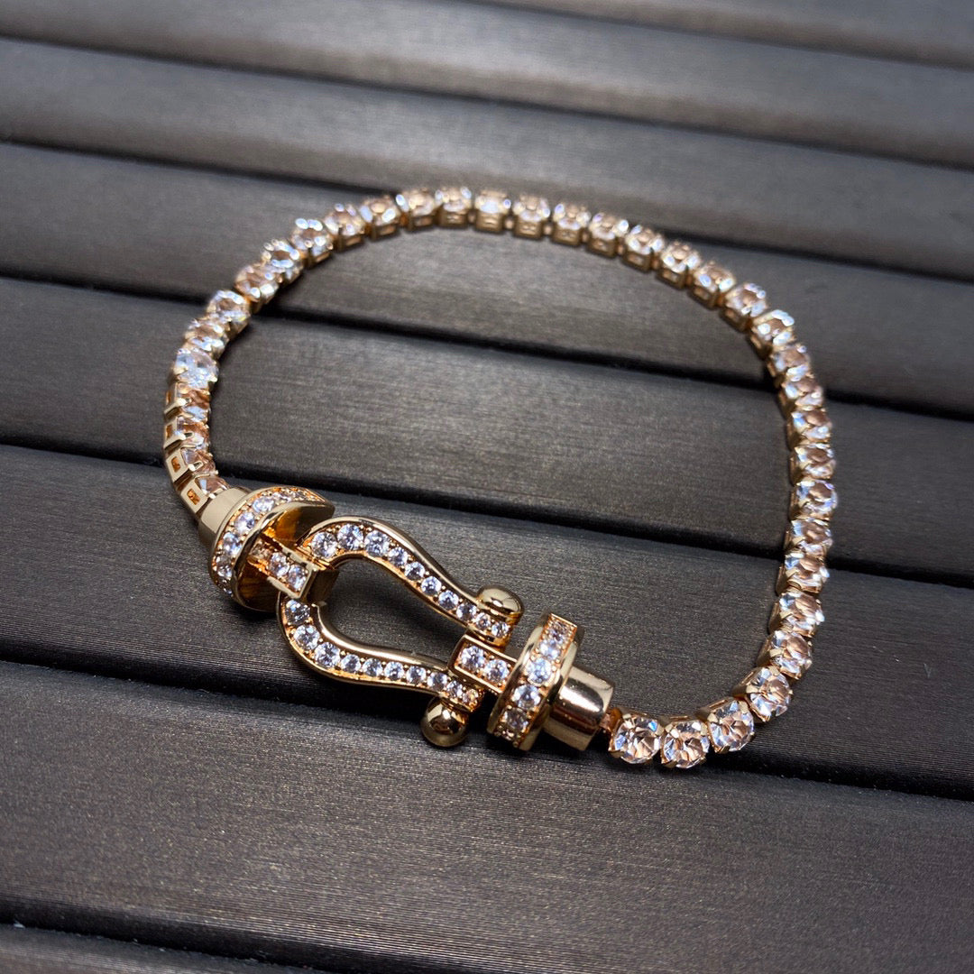 [Basjewels]FORCE  HORSESHOE  DIAMOND TENNIS BRACELET