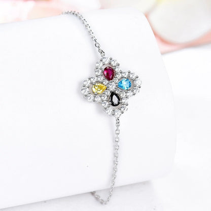 [Basjewels]LOOP BRACELET FULL MOTIF DIAMOND 16MM SILVE