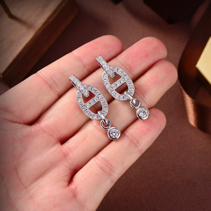 [Basjewels]HM CHAINE DIAMOND EARRINGS