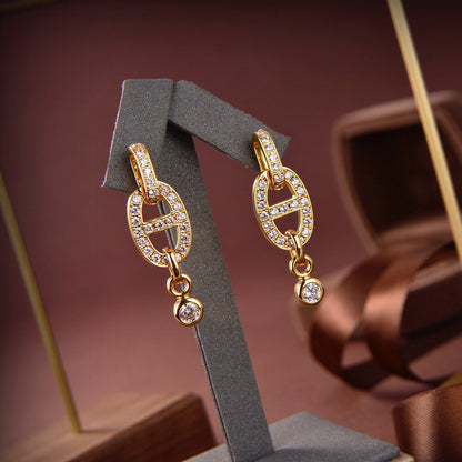 [Basjewels]HM CHAINE DIAMOND EARRINGS