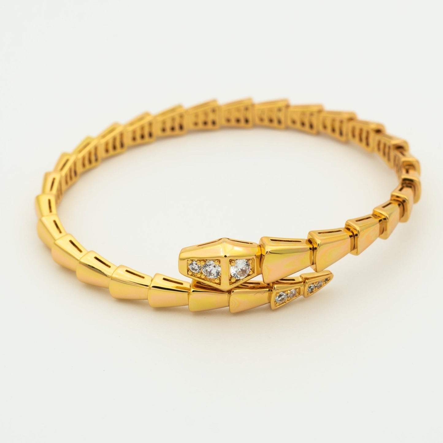 [Basjewels]SERPENTI BRACELET DIAMONDS PINK GOLD